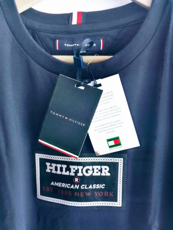 Tommy Hilfiger Men Solid Round Neck Cotton T-Shirt - Image 3