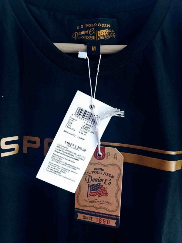 U.S. Polo Assn. Cotton Shoulder Rib T-Shirt – Classic Comfort with a Stylish Edge - Image 3