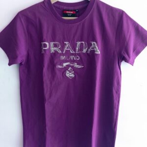 Prada Purple Cotton T-Shirt – Bold Color, Refined Luxury
