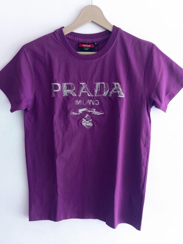 Prada Purple Cotton T-Shirt – Bold Color, Refined Luxury