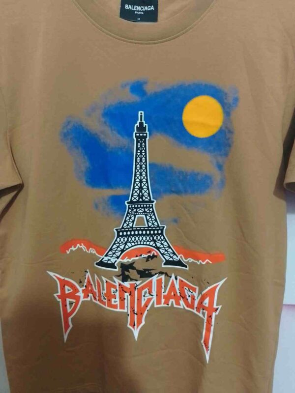 BALENCIAGA Paris Logo Cotton Jersey T-Shirt – Iconic Style, Effortless Luxury - Image 2