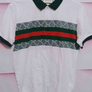 Gucci White Cotton-Blend Piqué Polo T-Shirt – Luxury Casualwear for Men