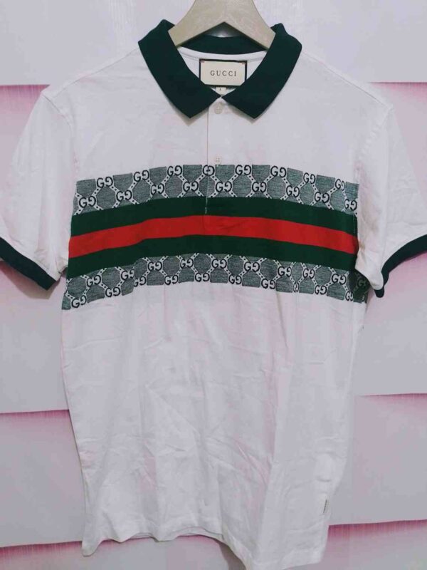 Gucci White Cotton-Blend Piqué Polo T-Shirt – Luxury Casualwear for Men