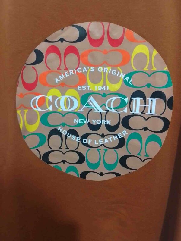 Coach Brown Logo Print T-Shirt for Men – Refined Style with a Signature Edge - Image 2