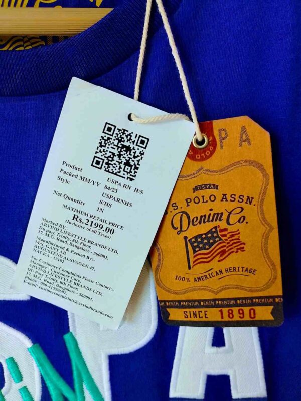 Crew Neck U.S.Polo Cotton T-Shirt - Image 5