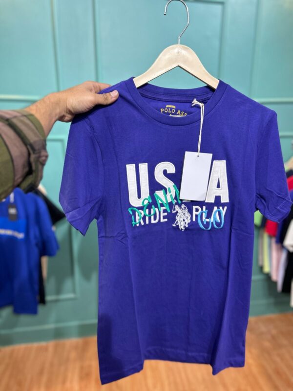 Crew Neck U.S.Polo Cotton T-Shirt - Image 2