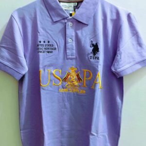 U.S.P.A Plain Matty Cotton Polo Neck T-shirt