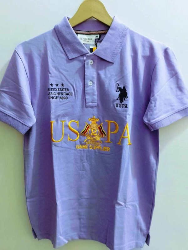 U.S.P.A Plain Matty Cotton Polo Neck T-shirt