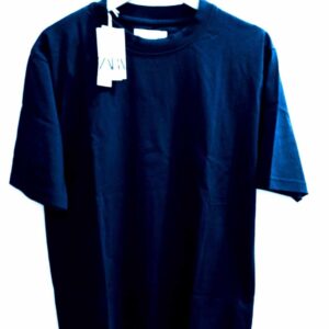 BASIC RAGLAN ZARA Cotton T-SHIRT - Navy blue