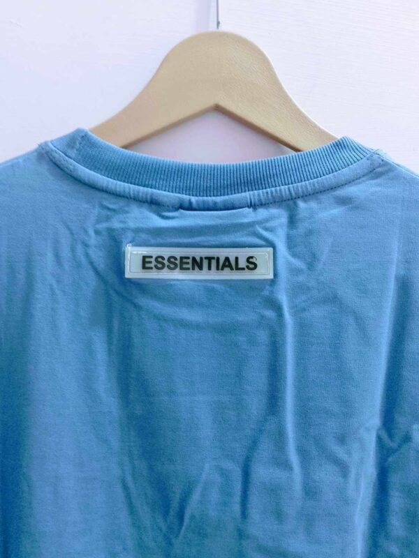 Shop Fear of God Essentials Blue Colour  T-Shirt - Image 3