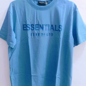 Shop Fear of God Essentials Blue Colour  T-Shirt
