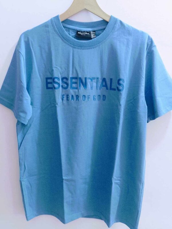 Shop Fear of God Essentials Blue Colour  T-Shirt